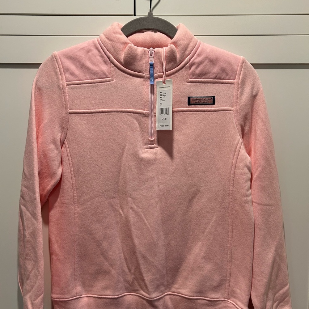 Vineyard Vines Flamingo Pink Shep Shirt - Girls Large (14)